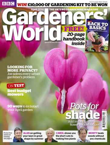 BBC Gardeners’ World Magazine issue April 2016