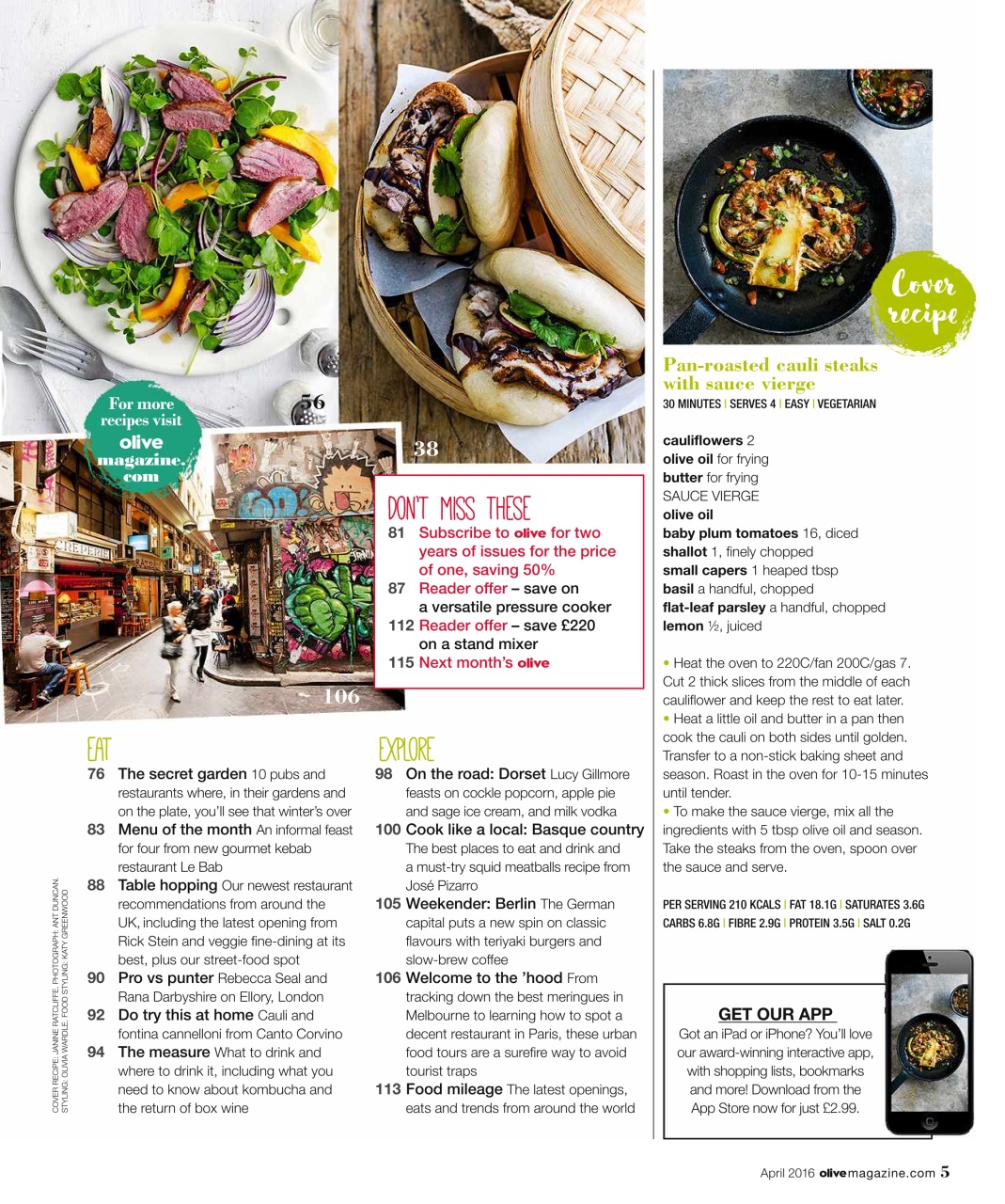 Olive Magazine Preview Pages