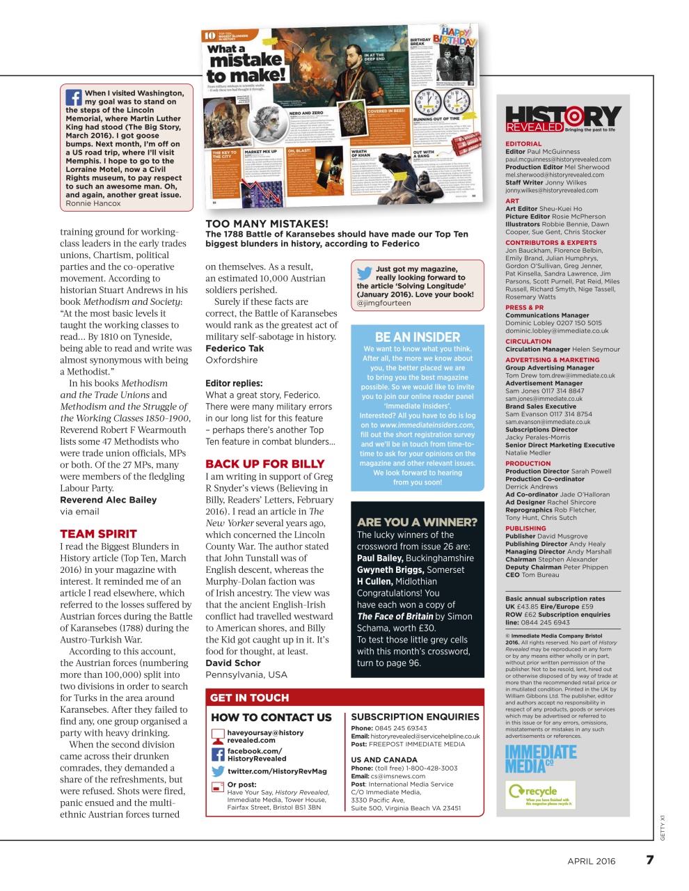BBC History Revealed Magazine Preview Pages