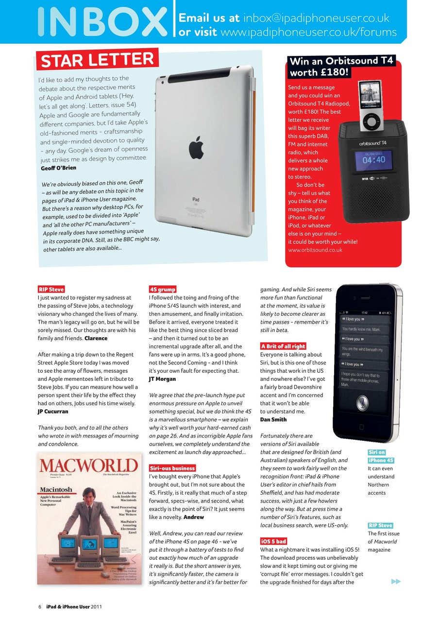 iPad and iPhone User Preview Pages