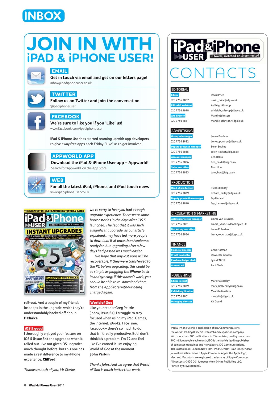 iPad and iPhone User Preview Pages