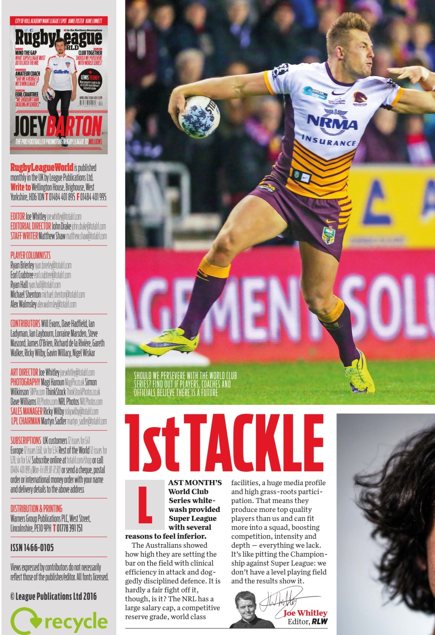 Rugby League World Preview Pages