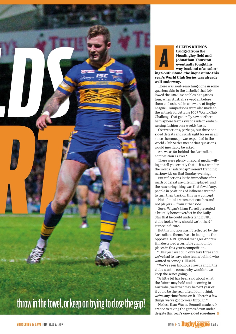 Rugby League World Preview Pages