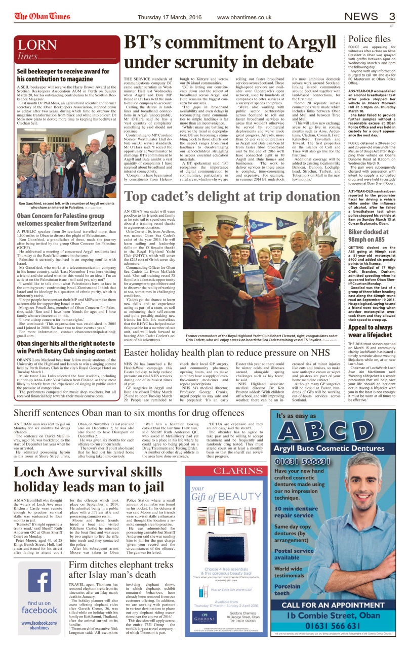 The Oban Times & Lochaber Times Preview Pages