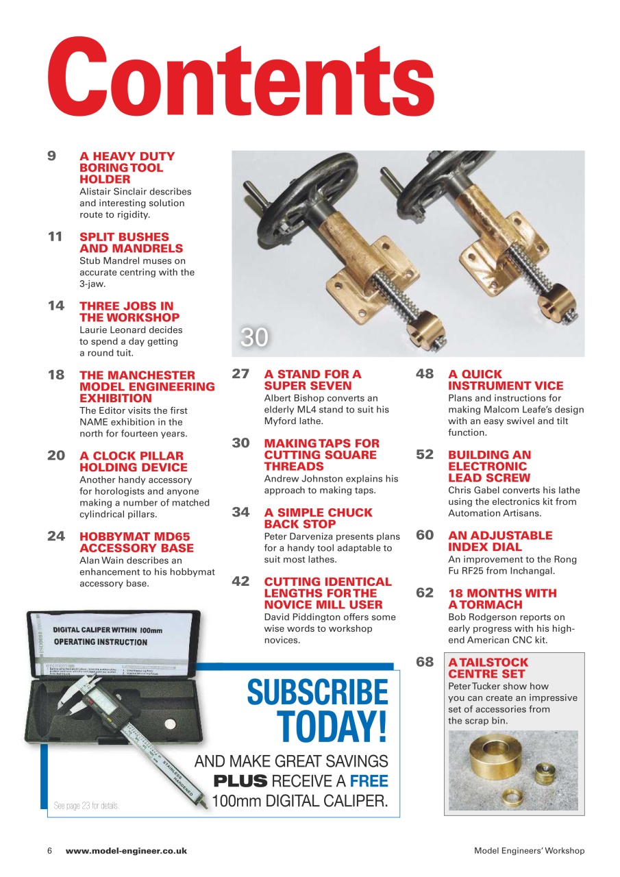 Model Engineer & Workshop Magazine Preview Pages