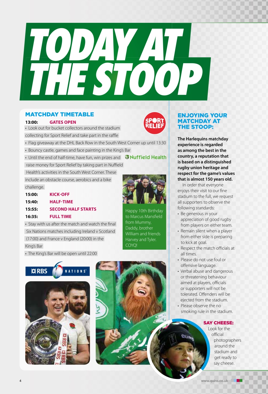 Harlequins Preview Pages