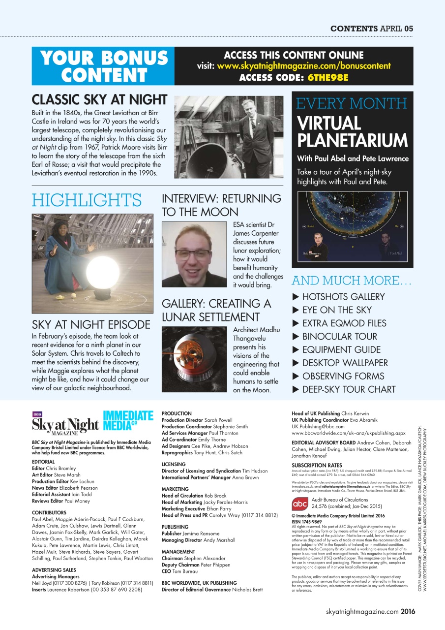 BBC Sky at Night Magazine Preview Pages