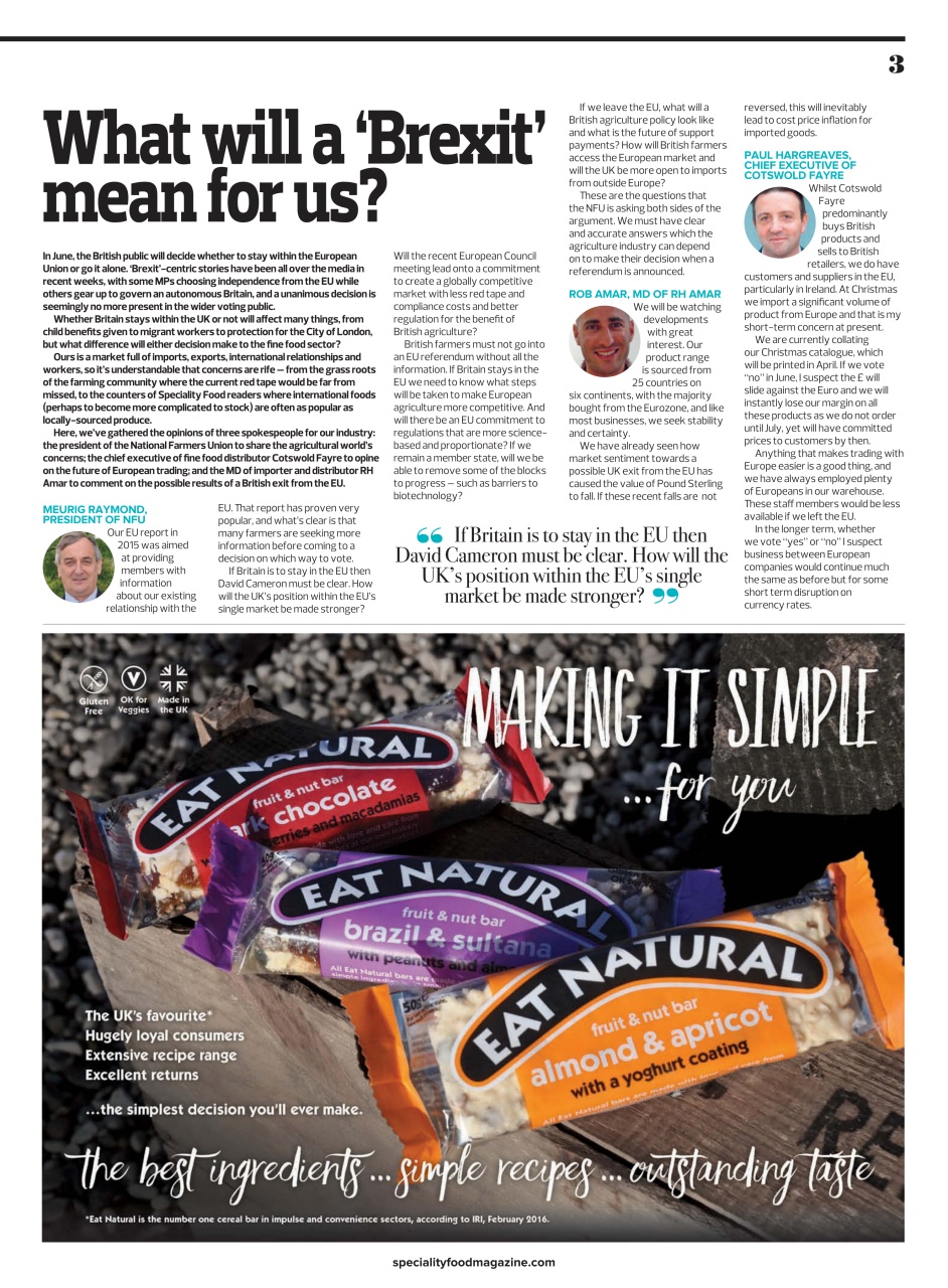 Speciality Food Preview Pages