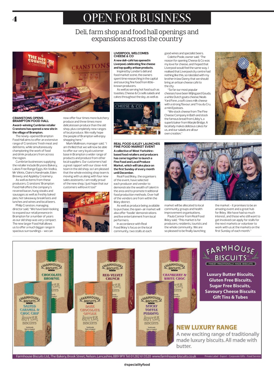 Speciality Food Preview Pages