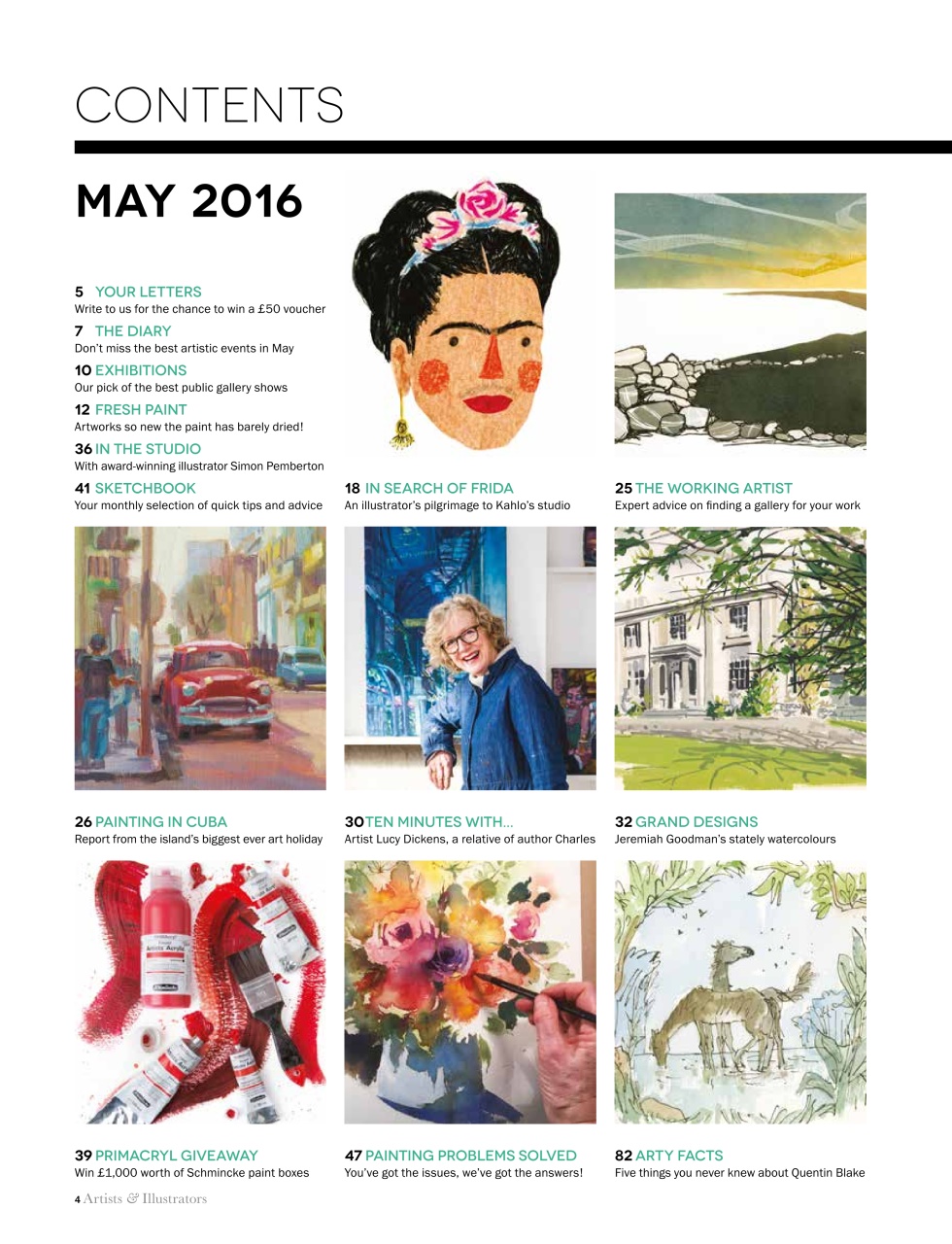 Artists & Illustrators Preview Pages