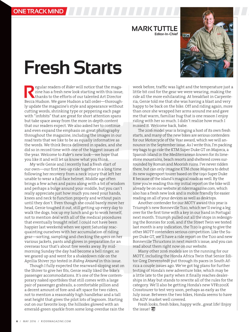 Rider Magazine Preview Pages