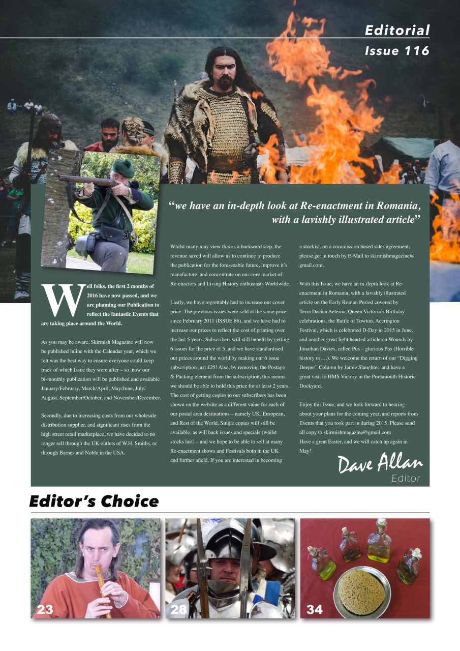 Skirmish Living History Preview Pages