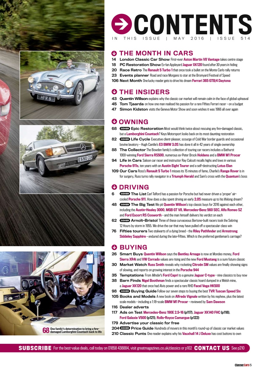 Classic Cars Preview Pages