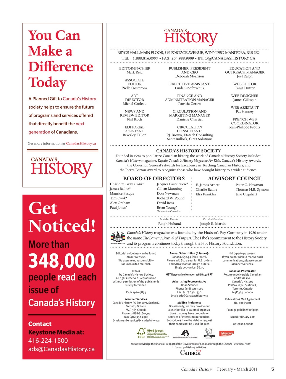 Canada's History Preview Pages