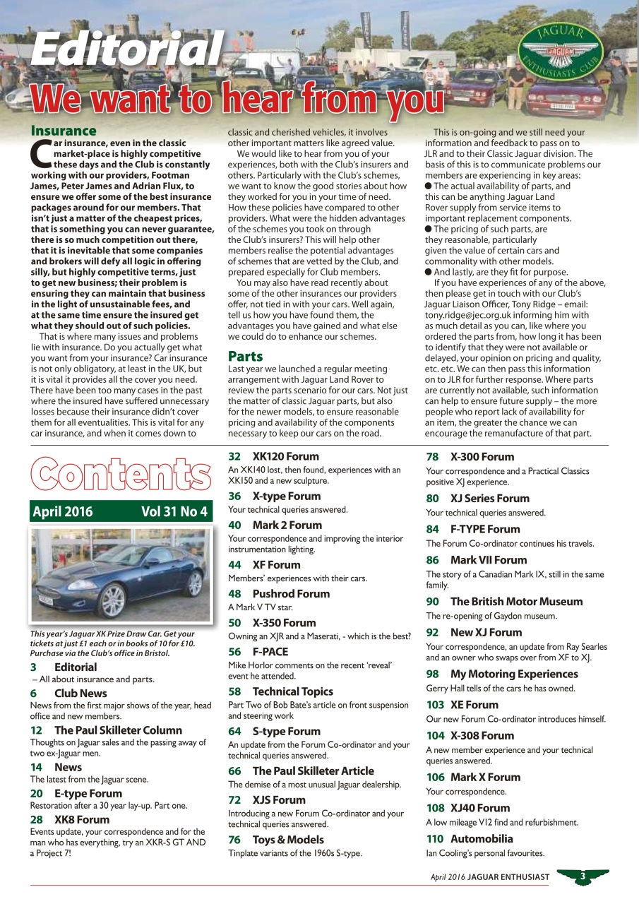 Jaguar Enthusiast Preview Pages