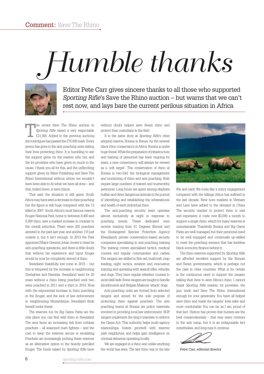 Sporting Rifle Preview Pages