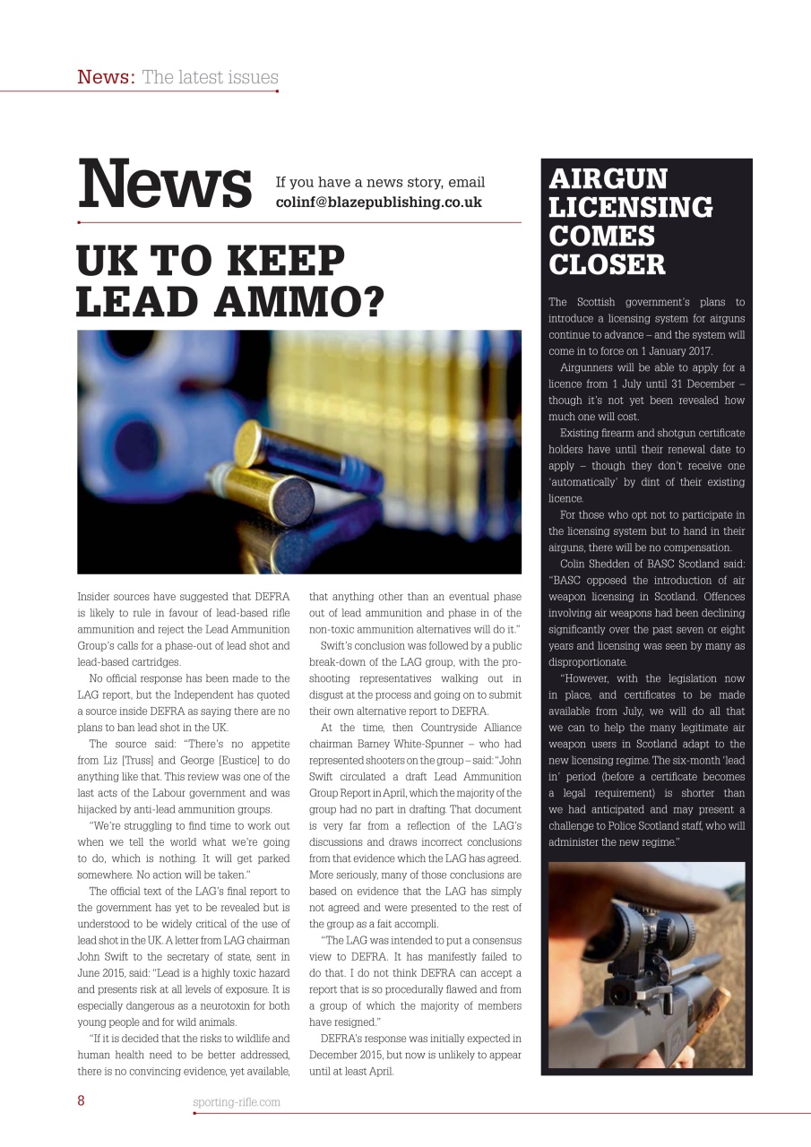 Sporting Rifle Preview Pages