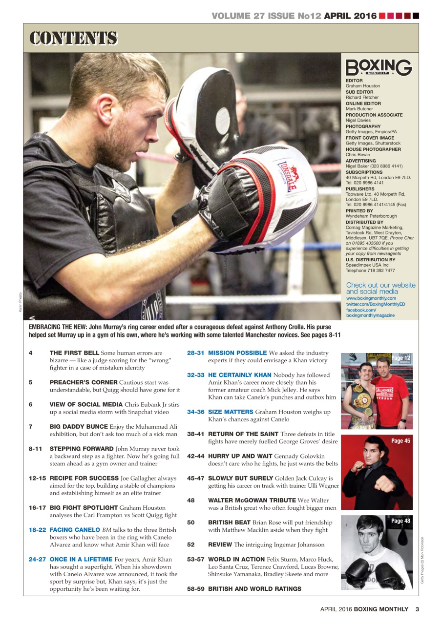 Boxing Monthly Preview Pages