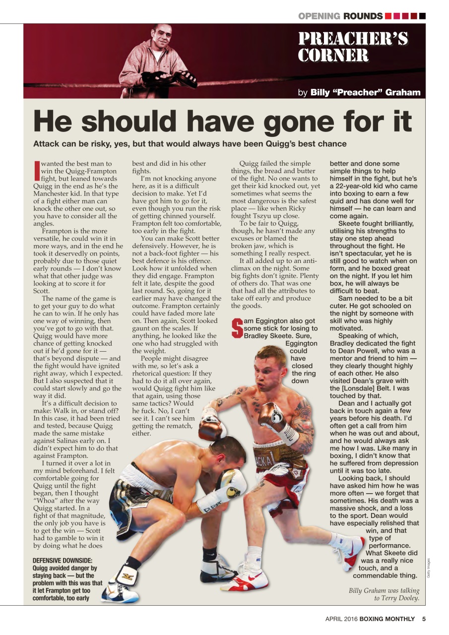 Boxing Monthly Preview Pages