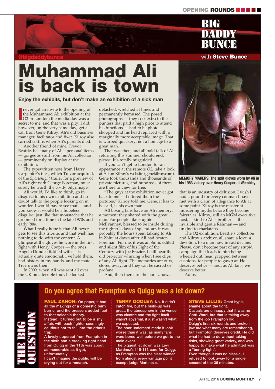 Boxing Monthly Preview Pages