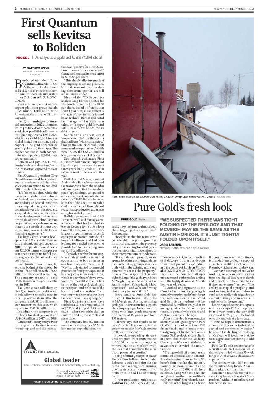 The Northern Miner Preview Pages