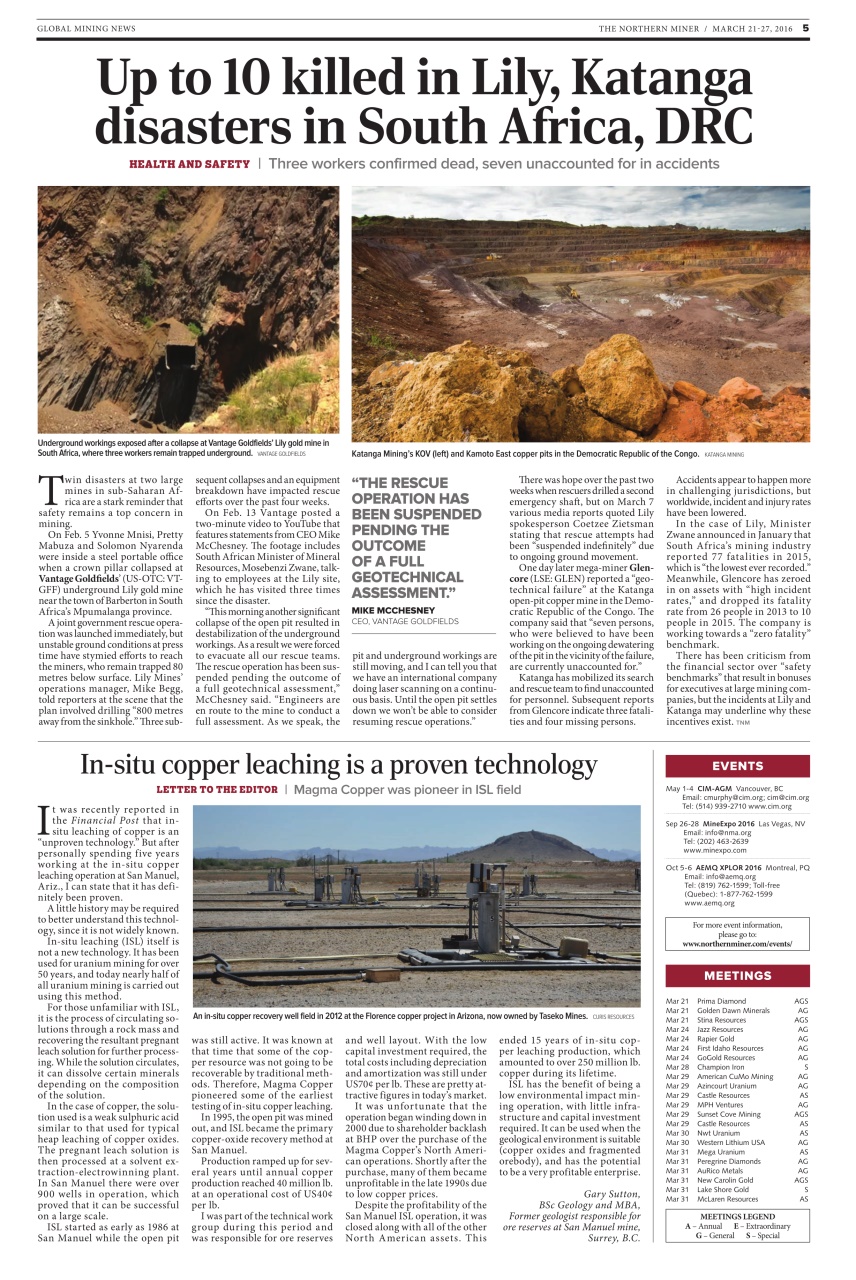 The Northern Miner Preview Pages