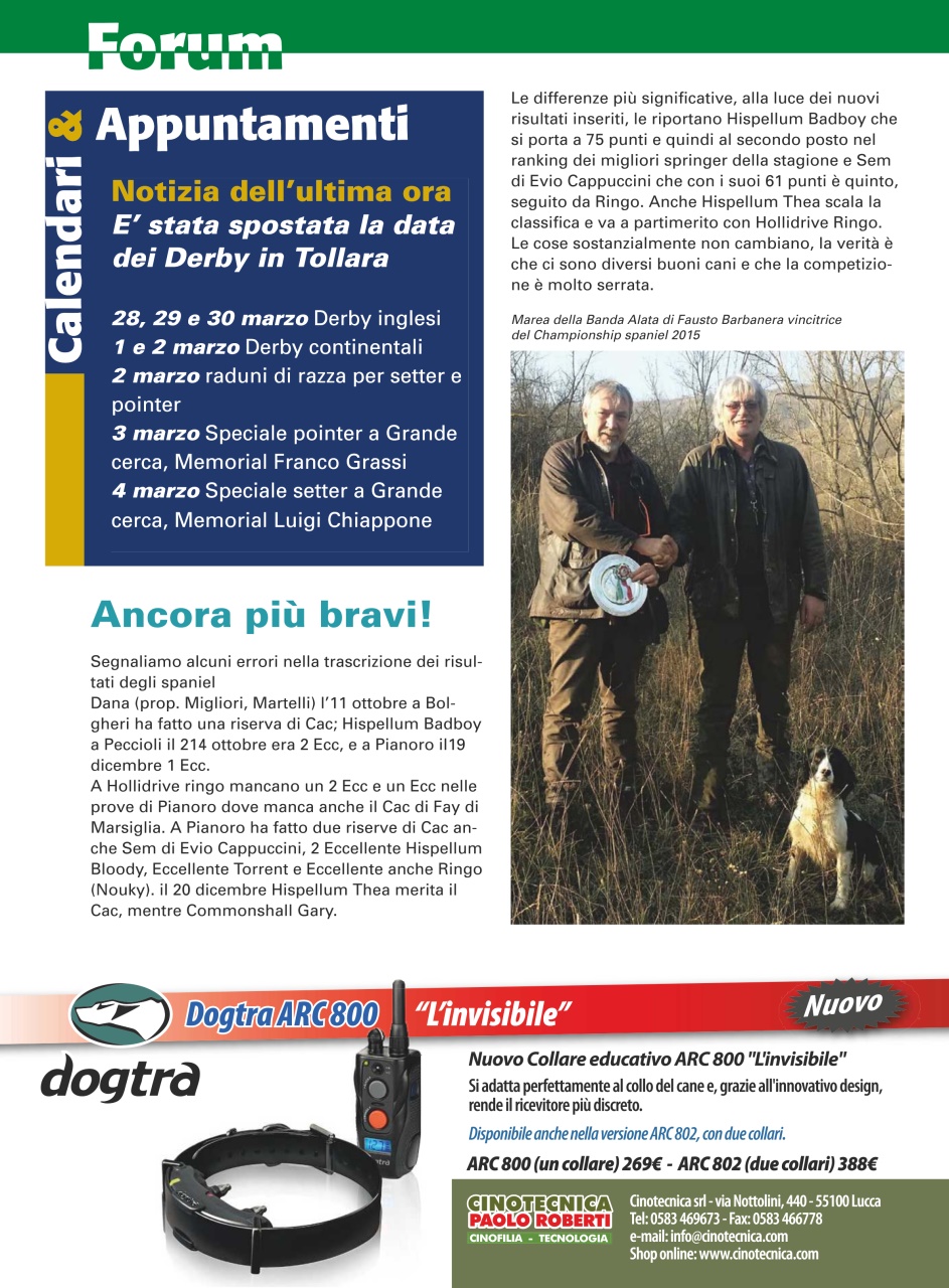La Gazzetta Della Cinofilia Venatoria Preview Pages