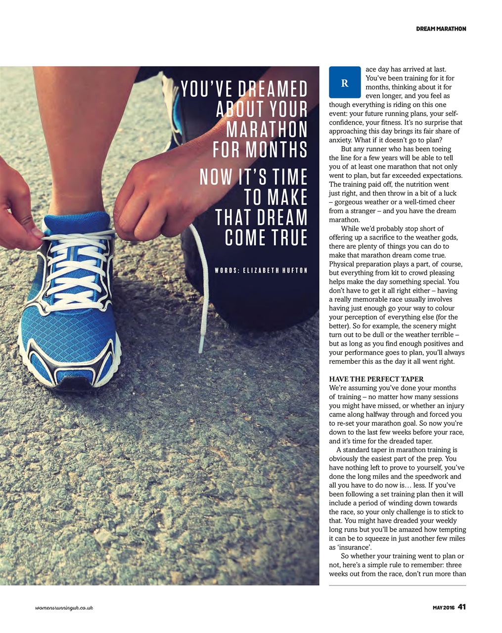 Women’s Running Preview Pages