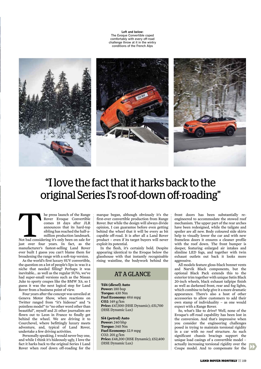 Land Rover Monthly Preview Pages