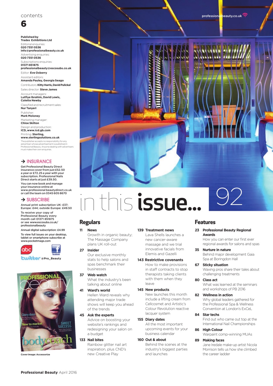 Professional Beauty Preview Pages