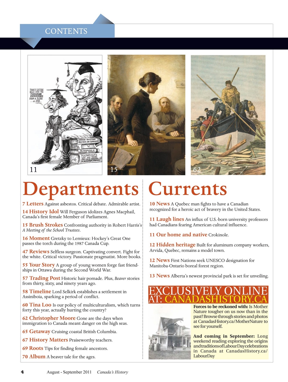 Canada's History Preview Pages