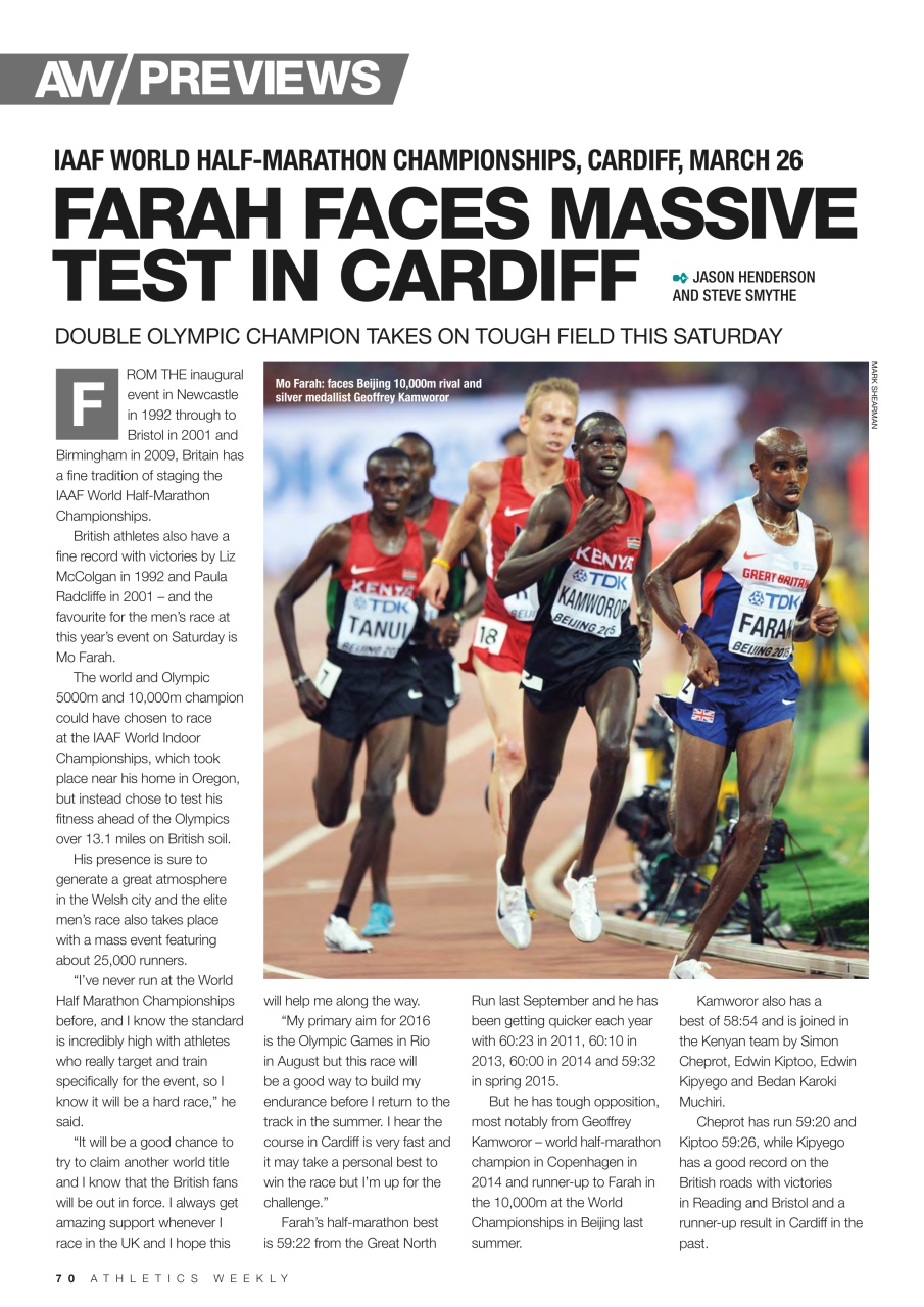 AW – Athletics Weekly Magazine Preview Pages