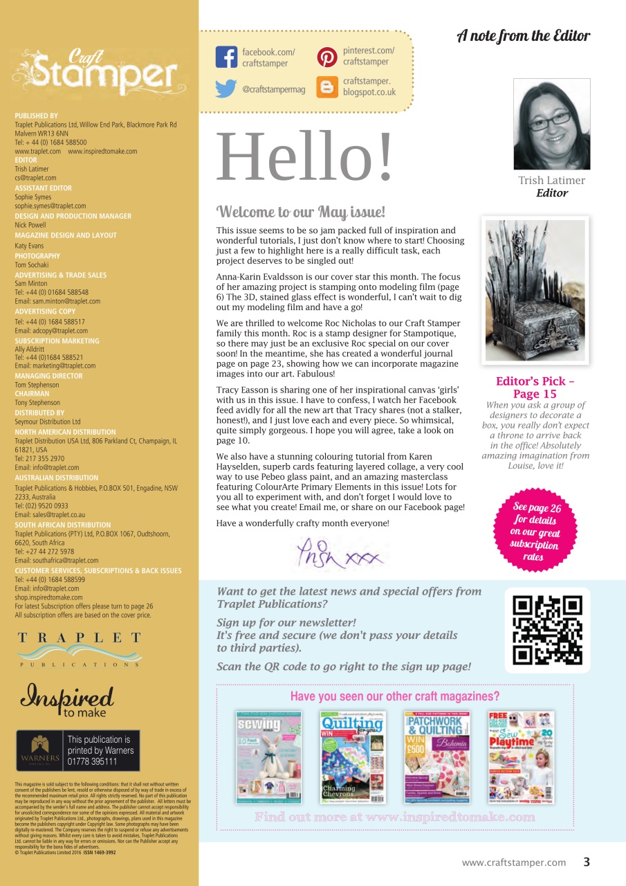 Craft Stamper Preview Pages