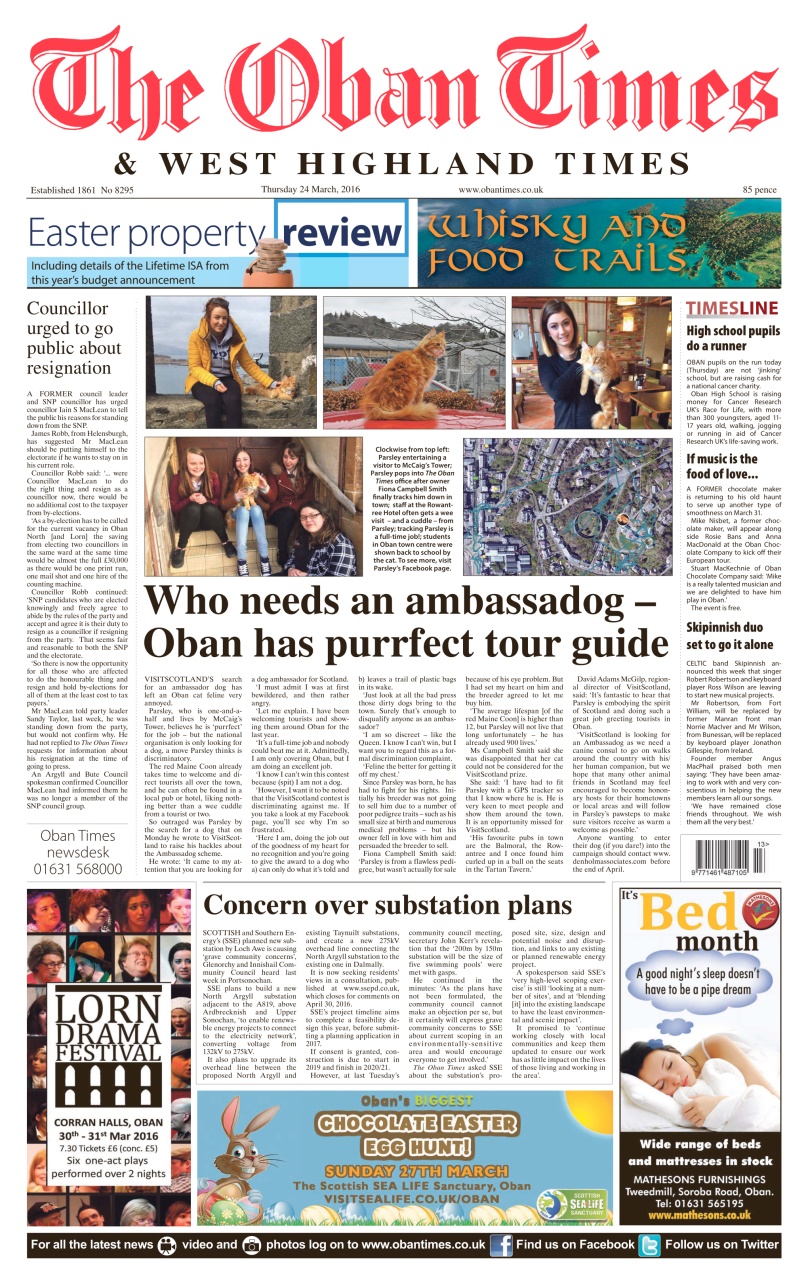 The Oban Times & Lochaber Times Preview Pages