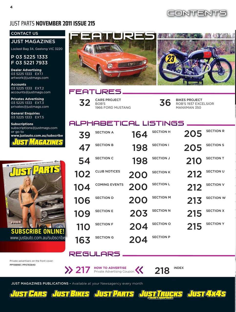 JUST PARTS Preview Pages