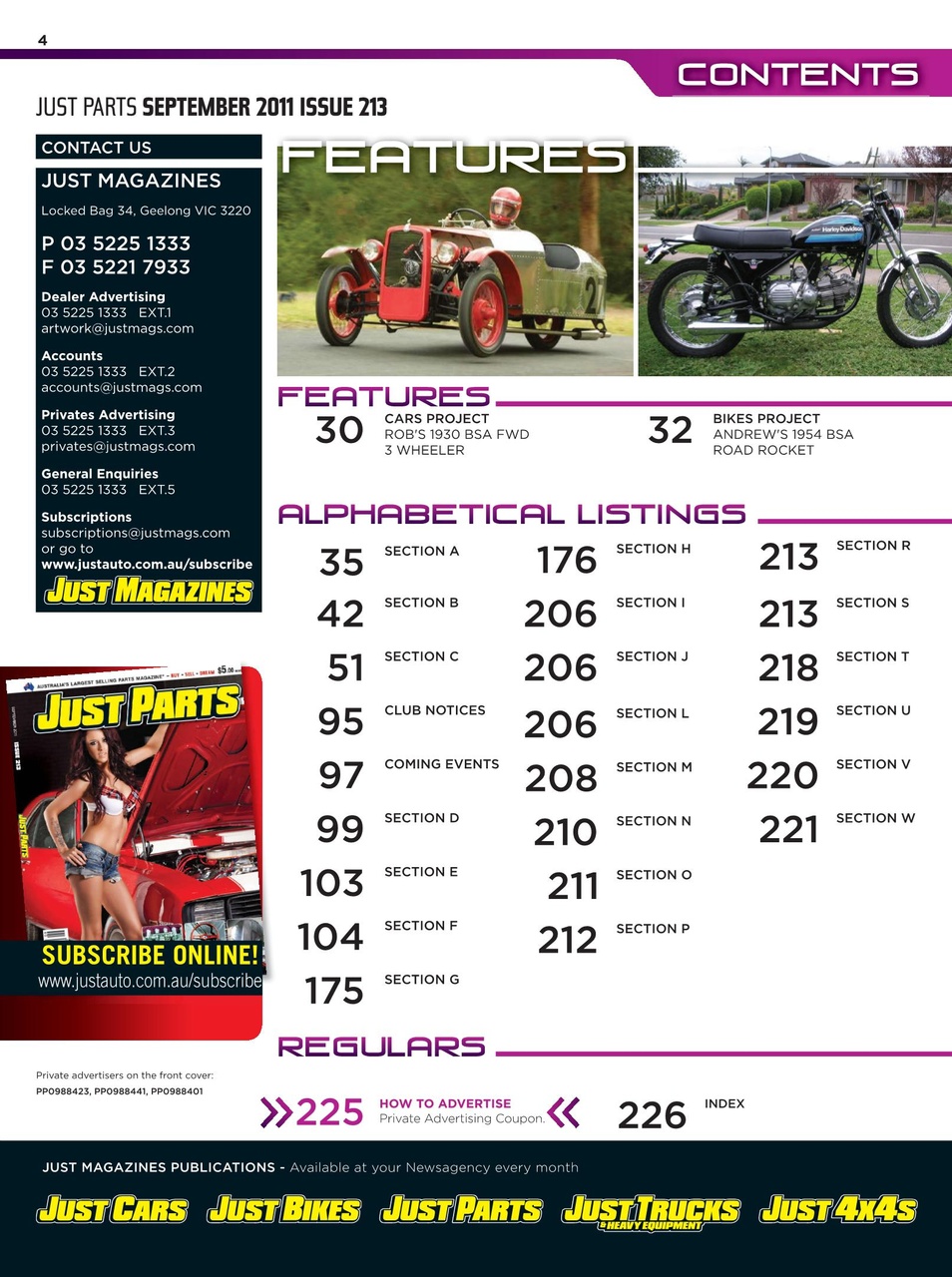 JUST PARTS Preview Pages