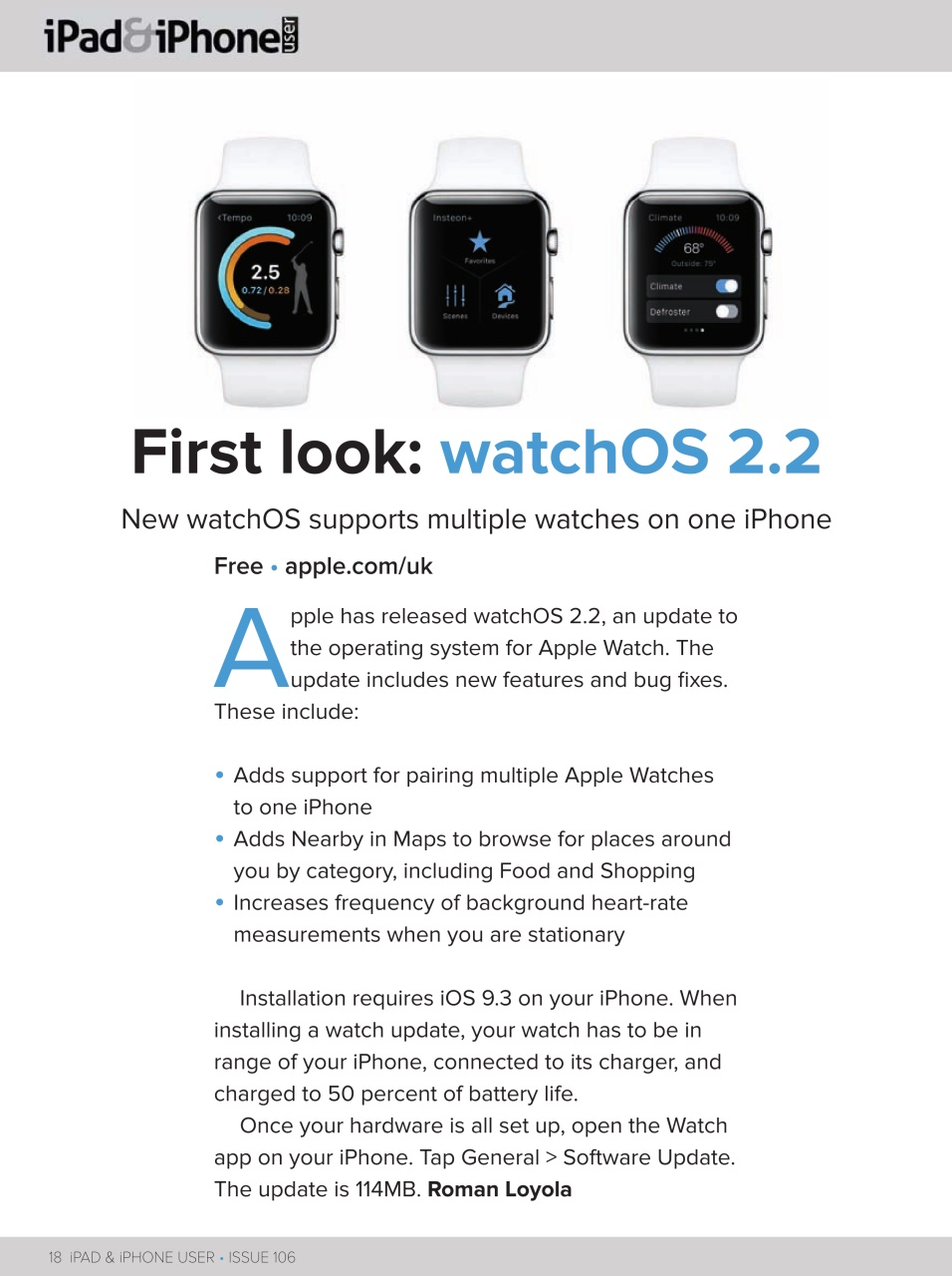 iPad and iPhone User Preview Pages