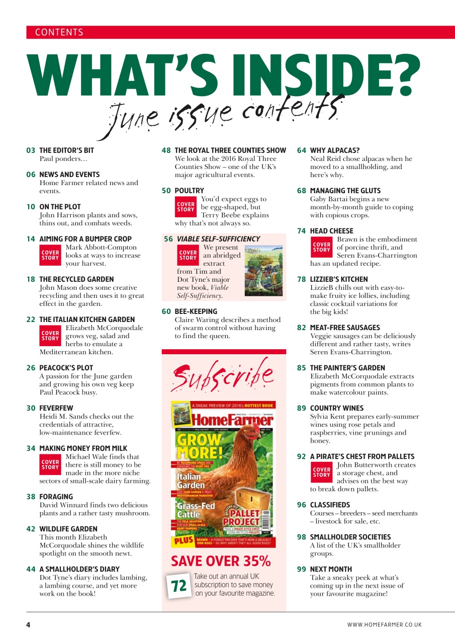 Home Farmer Magazine Preview Pages