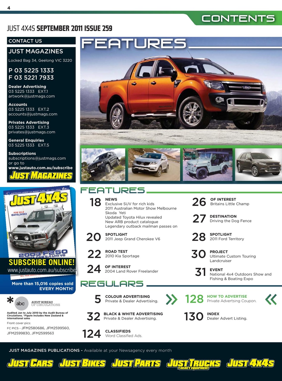 JUST 4X4S Preview Pages