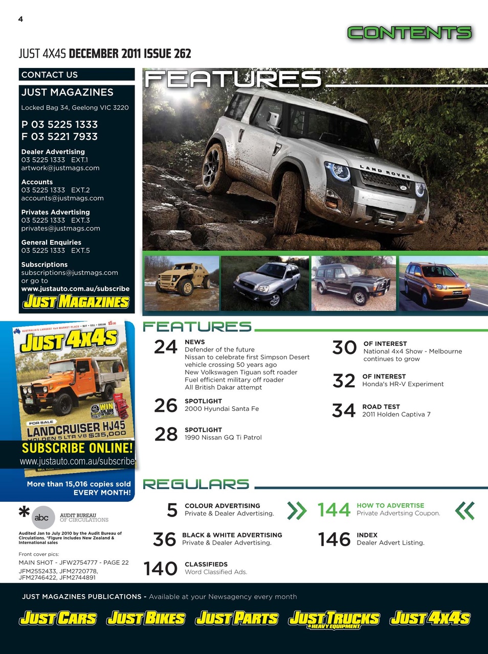 JUST 4X4S Preview Pages