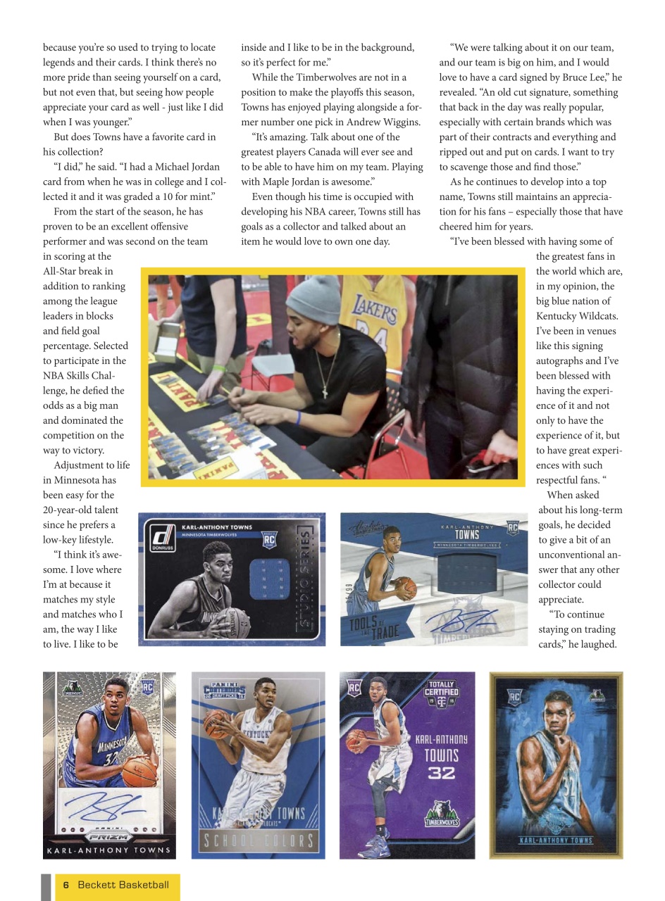 Beckett Basketball Magazine Preview Pages