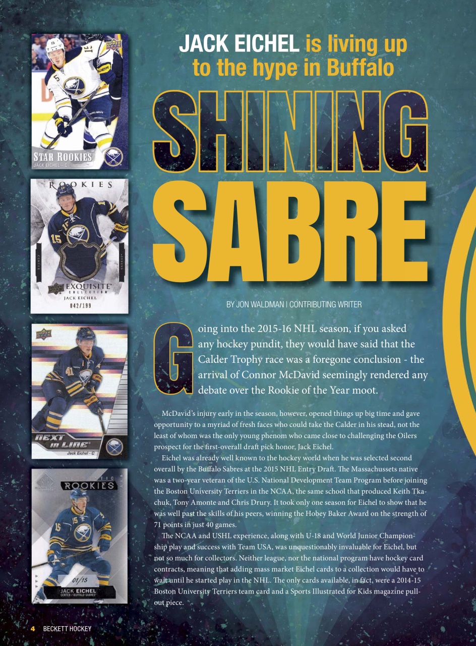 Beckett Hockey Magazine Preview Pages