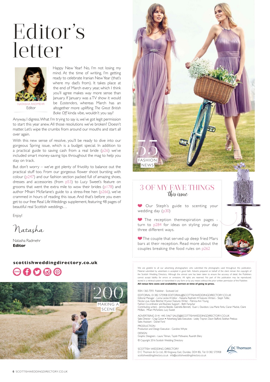 The Scottish Wedding Directory Preview Pages