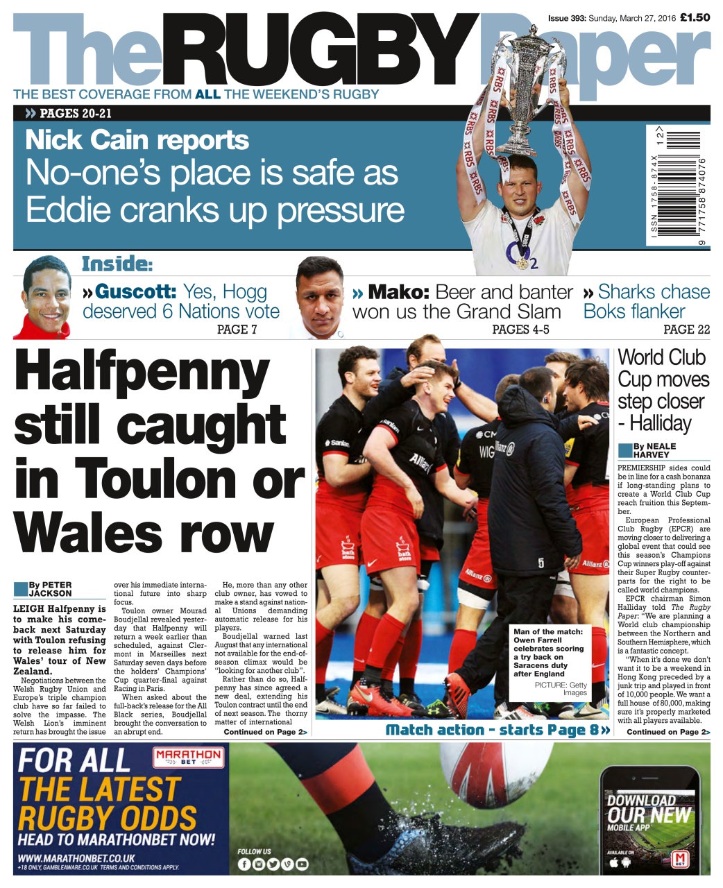 The Rugby Paper Preview Pages