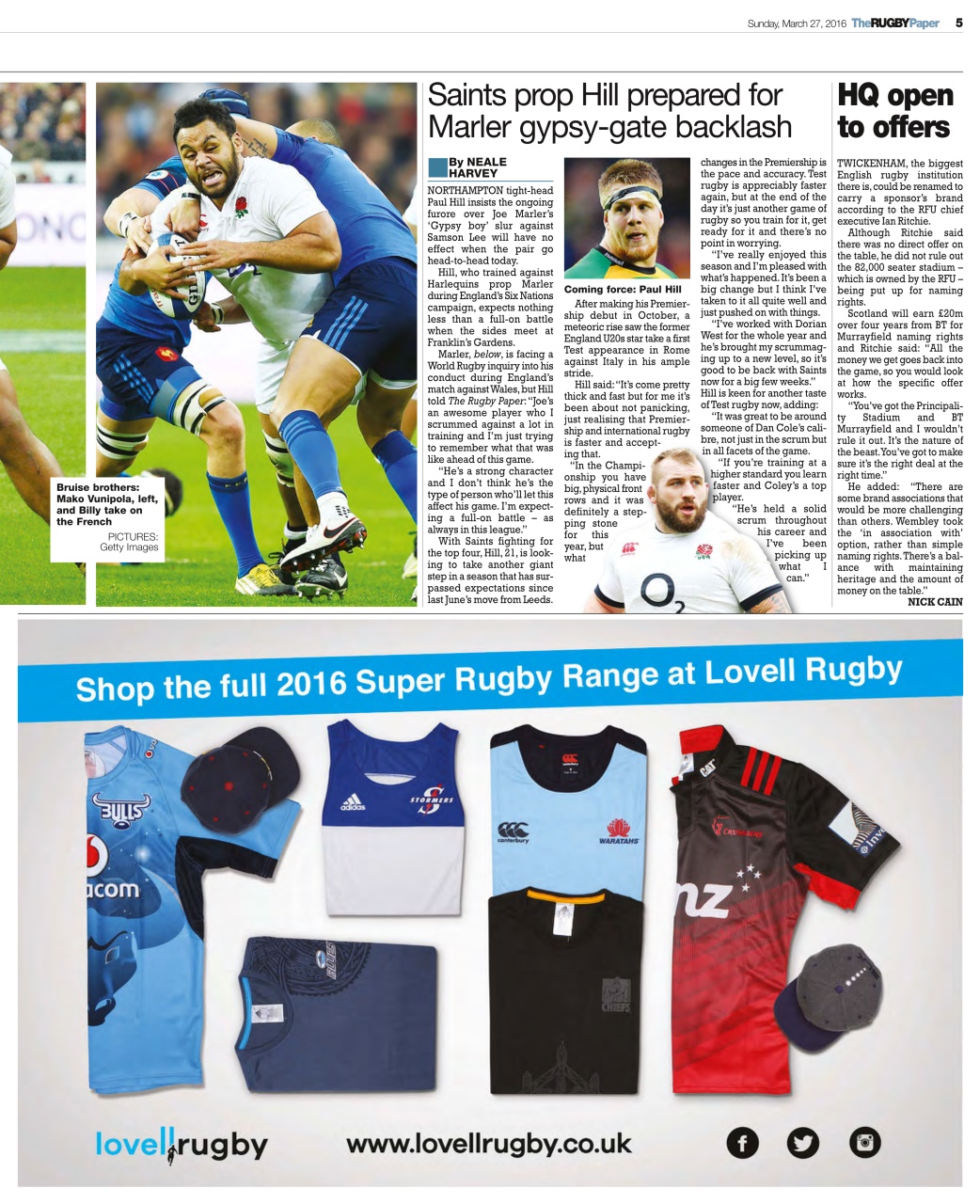 The Rugby Paper Preview Pages