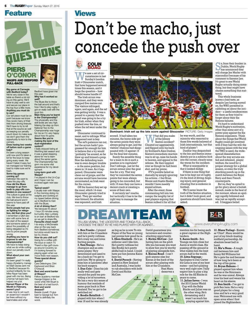 The Rugby Paper Preview Pages