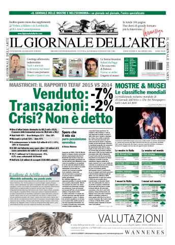Il Giornale Dell’Arte issue aprile 2016