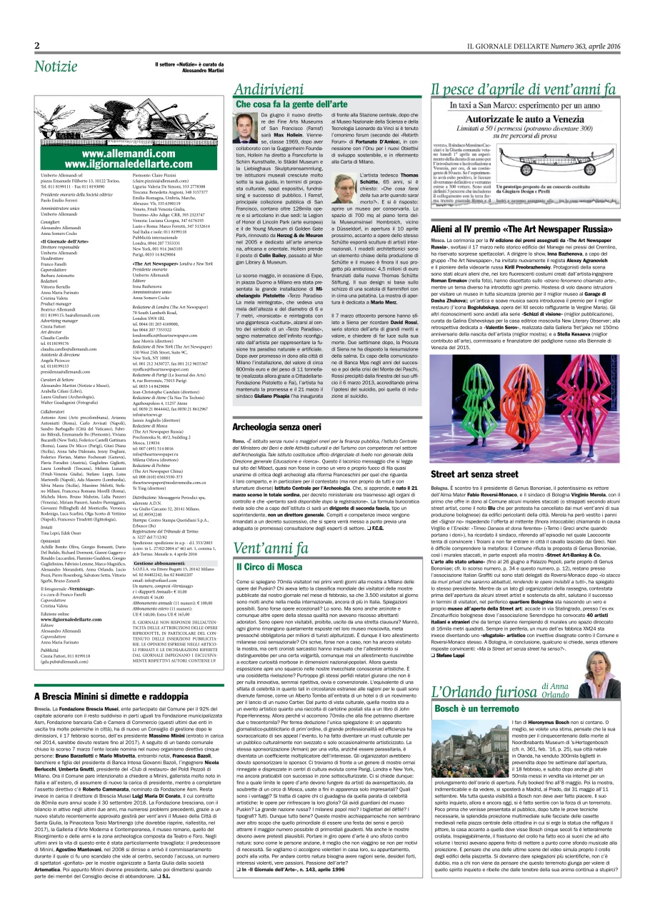Il Giornale Dell’Arte Preview Pages