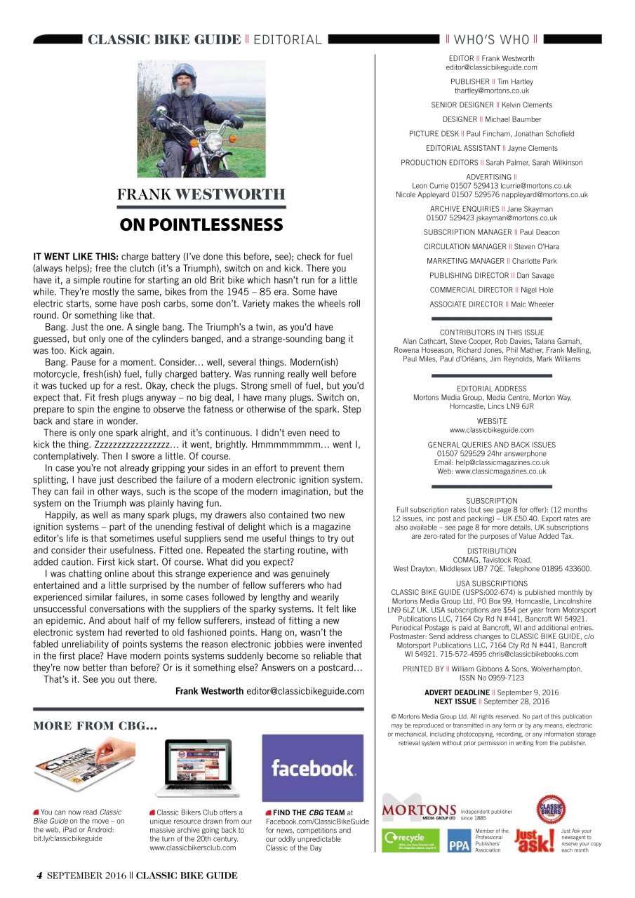 Classic Bike Guide Preview Pages