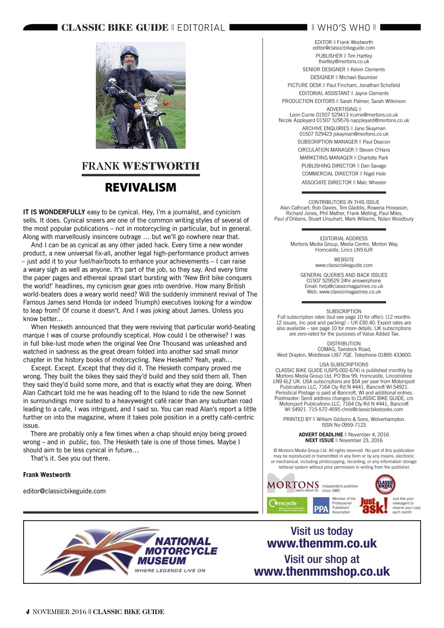 Classic Bike Guide Preview Pages
